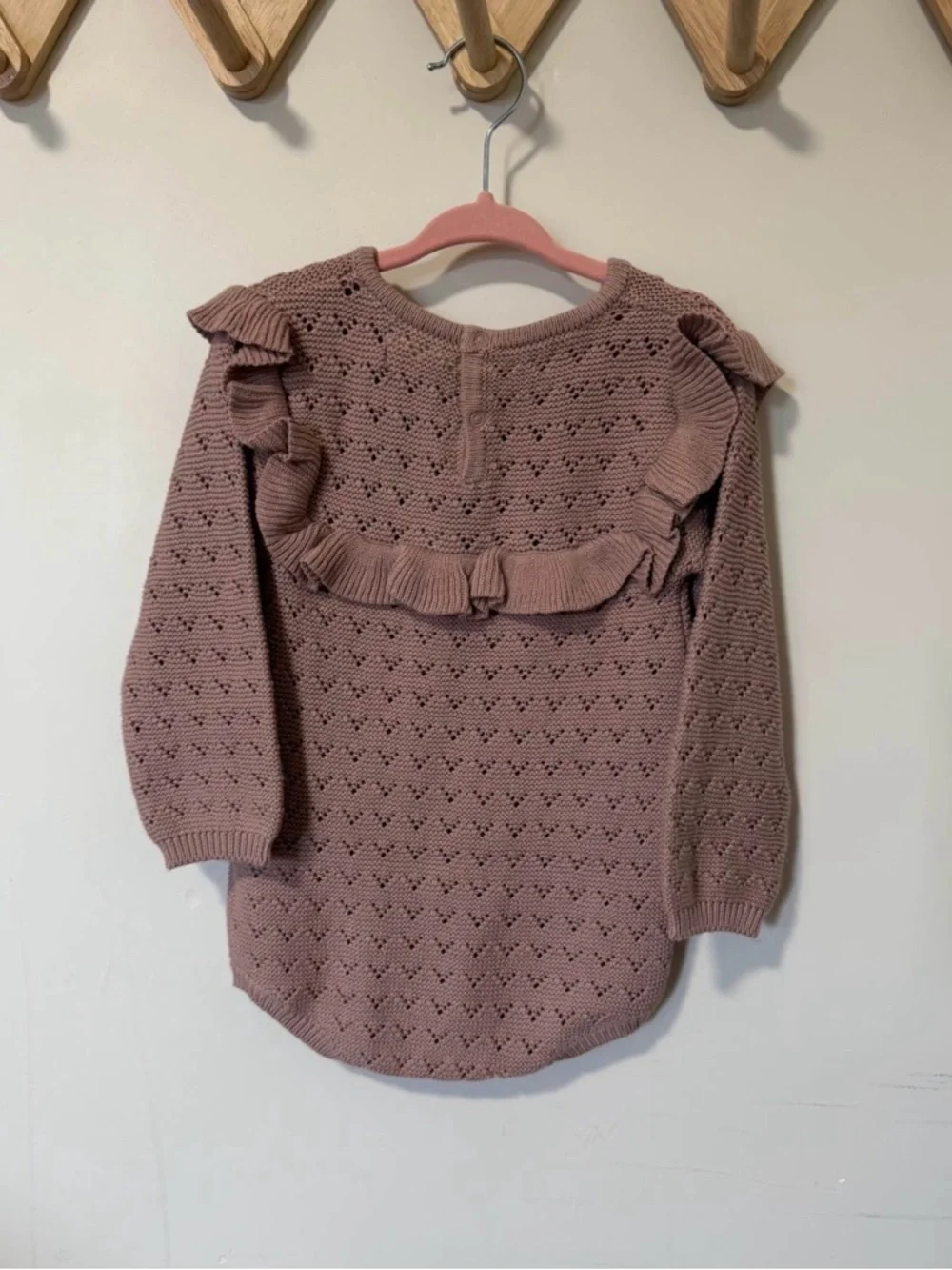 Quincy Mae Knit Pointelle Romper - Picture 2 of 2